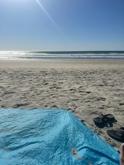 Sun is hitting but the wind is hitting harder