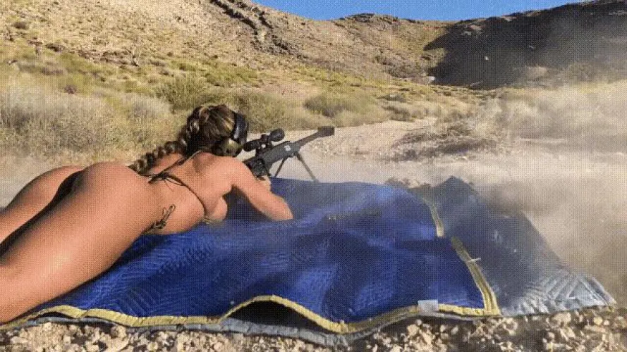 Sun the buns with some target practice.