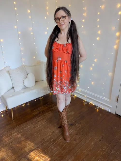 Sundress and cowboy boots