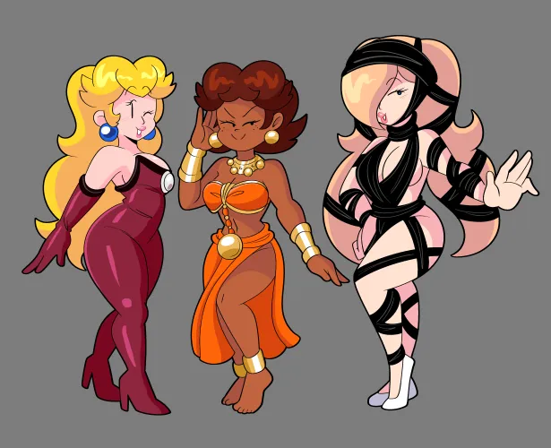 Super Slave Princesses (commissioned by me, art by Mayo)