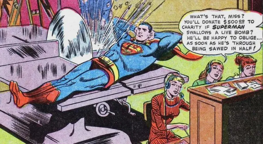 Superman's kinks are intense.