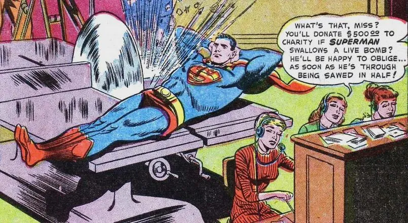 Superman's kinks are intense.