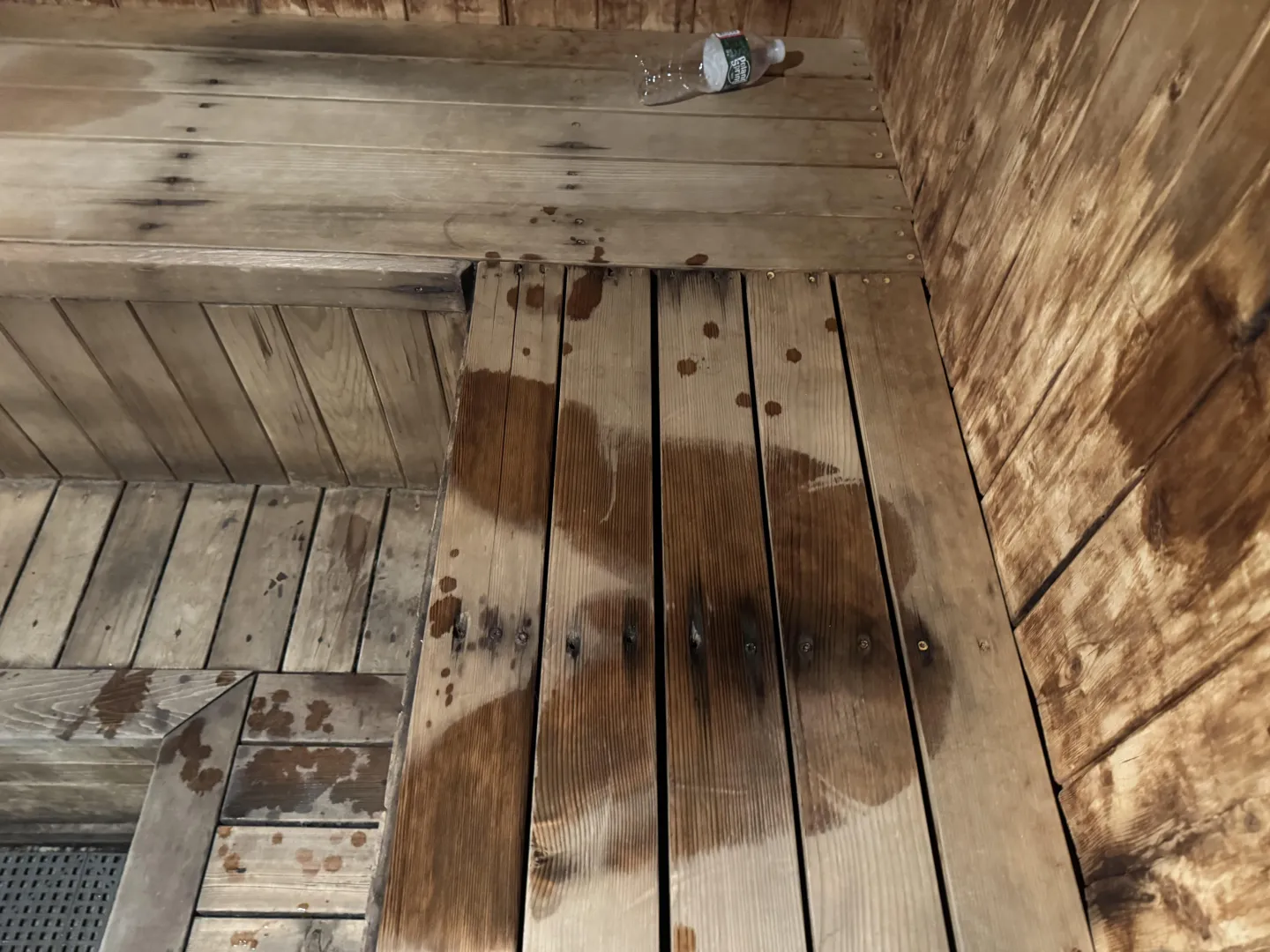 Sweat stain from a hot otter that was sitting there