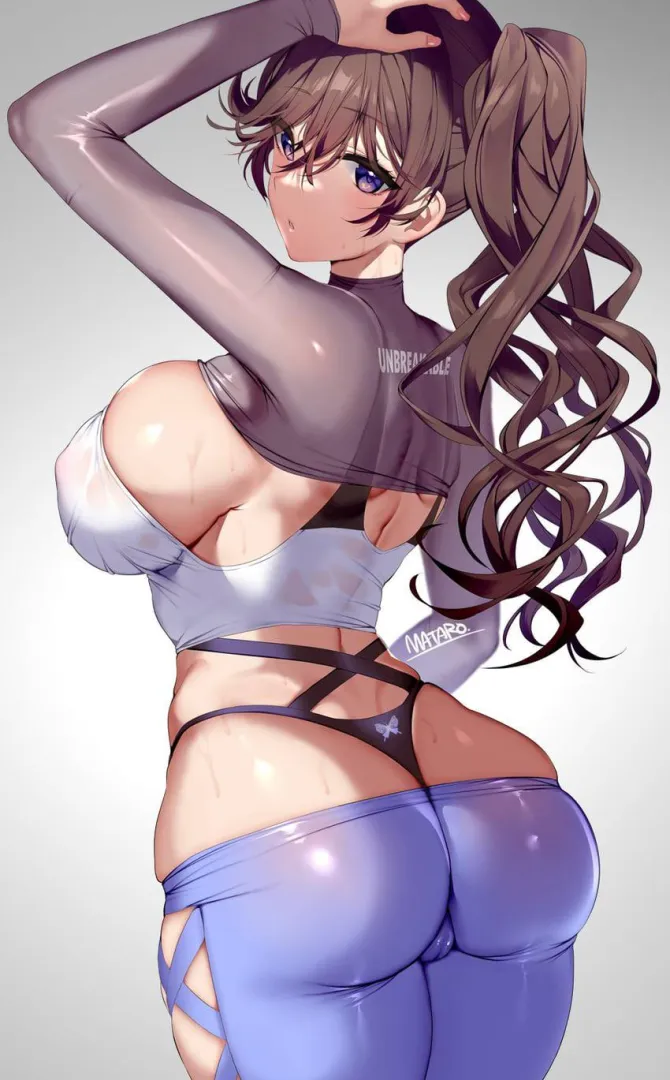 Sweaty Brunette in some Cheeky Pants [Original]