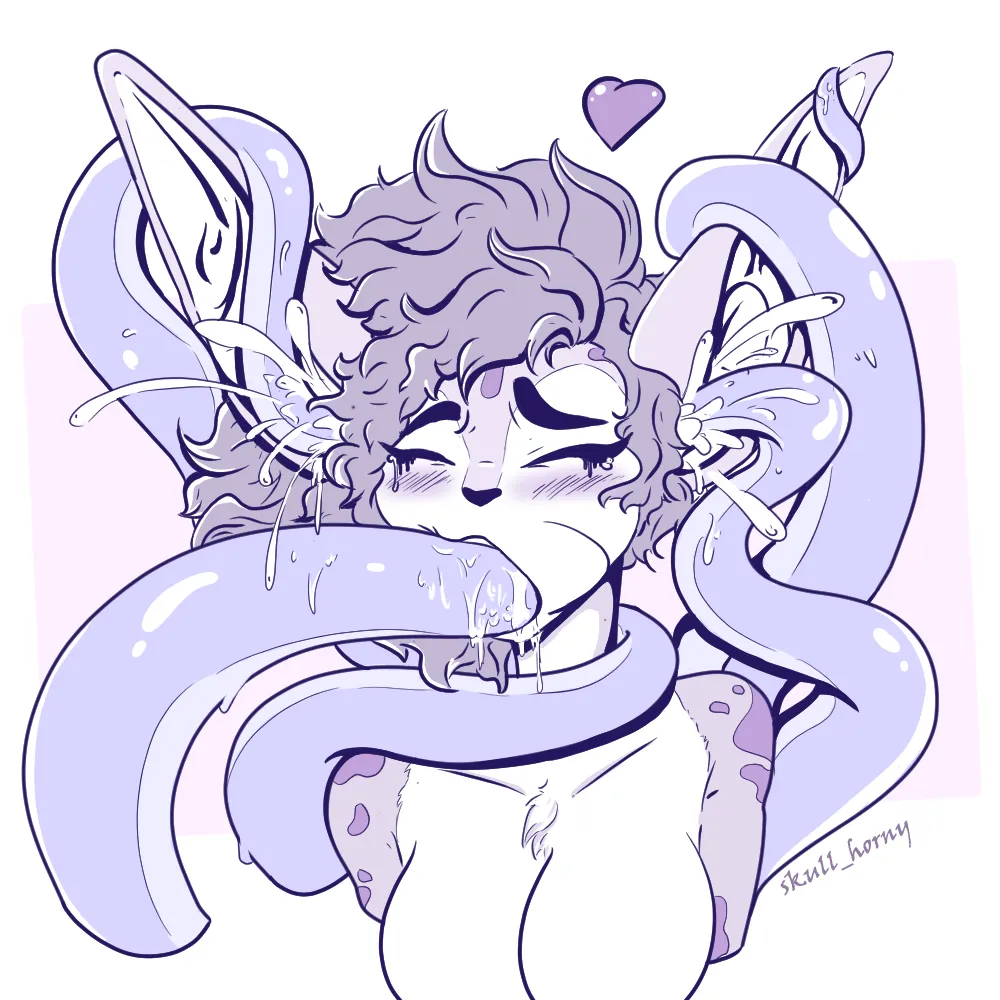 Sweet Earfuck [FT] (Art by Hornyskull/@skull_horny)