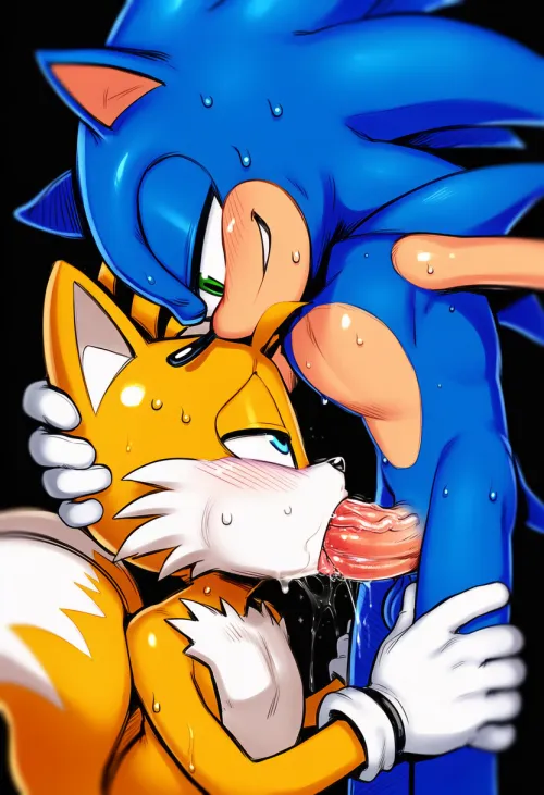Tails and Sonic having fun by Magus_Kirito