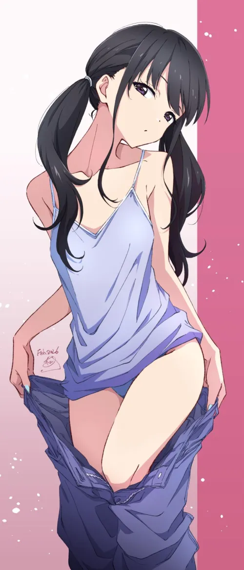 Takina Undressing for bedtime 