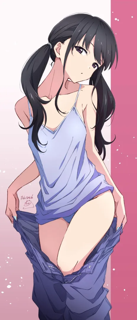 Takina Undressing for bedtime 