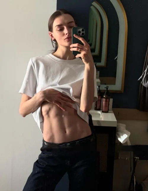 Taking a mirror selfie