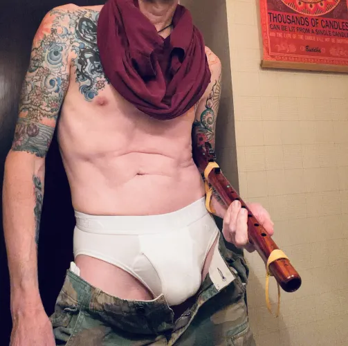 Taking my flutes to lessons this morning