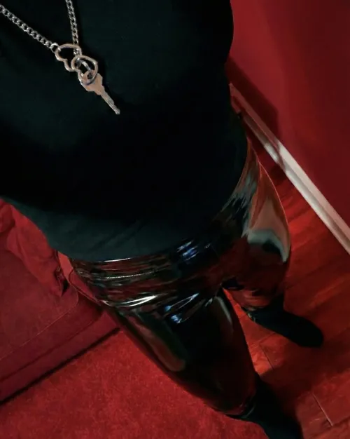 Tall Strong Strict Shiny. This outfit Melts my husband.