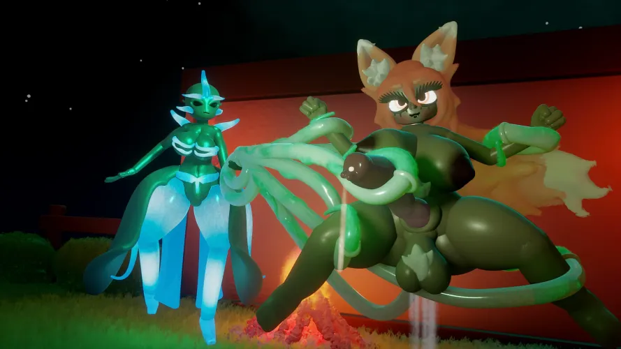 Terrarian testing the new Possession whip on the Zoologist (fanart) (@TiredofMe69)