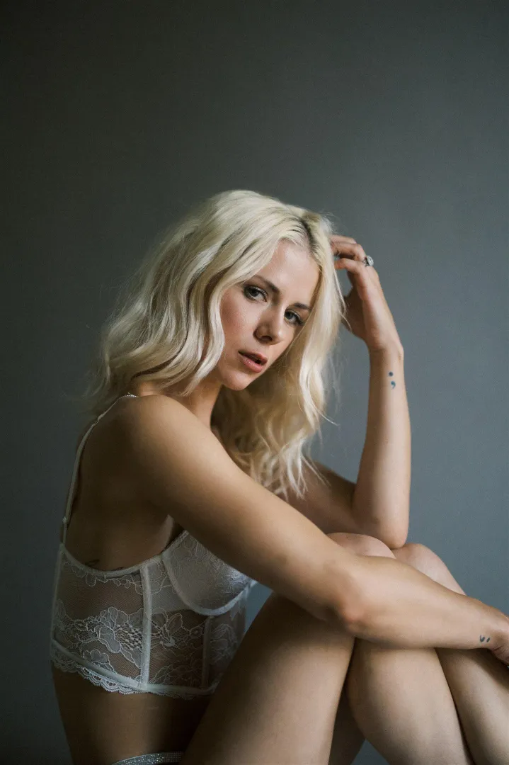 Tessa on a grey backdrop