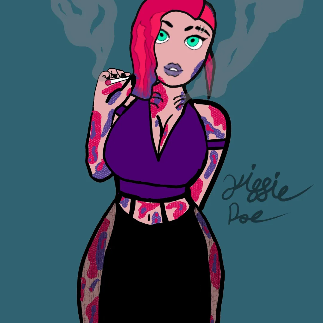Thara smoke break SFW (YiffieDoe) [F]