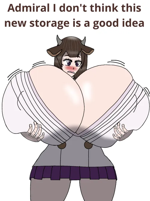 The admiral though of a way to make most space from fuel to kashino... but it was maybe a bad idea... or just a lewd one. (Kashino from azur lane)