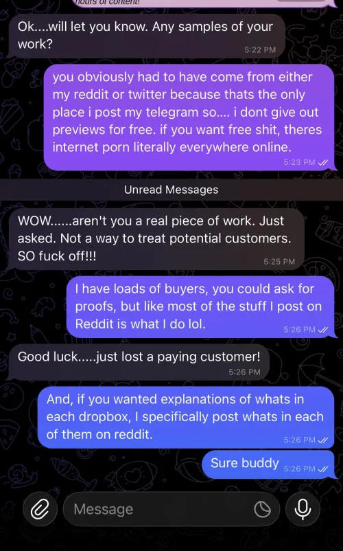 The age old “sample”? …Doesnt work on me