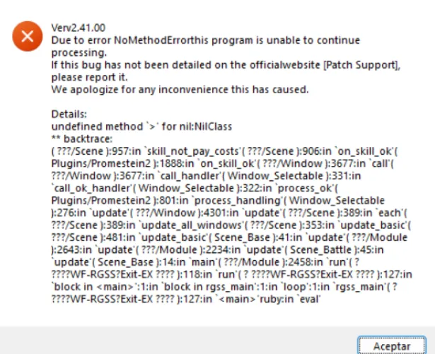 The game crash after using some slimes and boomerang skills,help
