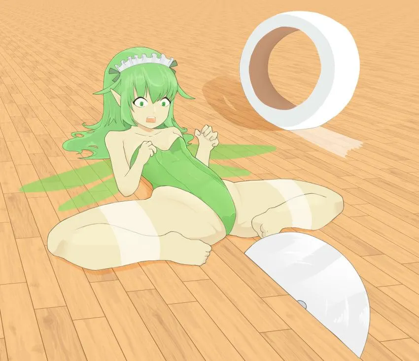 The green shitstain about to be sawed in half because it deserves it