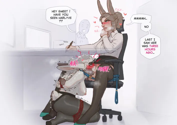 The hours are long, but the girlcockwarming position pays very well (by @Starlyve)