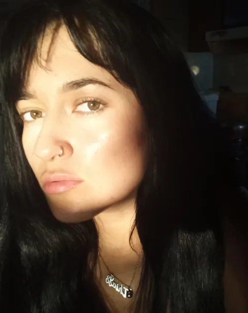 The light highlights my black hair