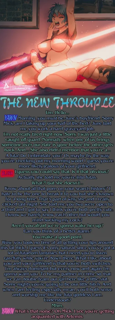 The New Throuple [Polyamory][Futa on Male][Futa on Female implied][Blowjob]