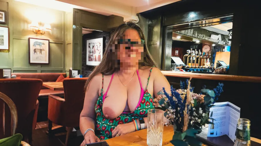 The pub had books (and boobs), that makes it a library right? 