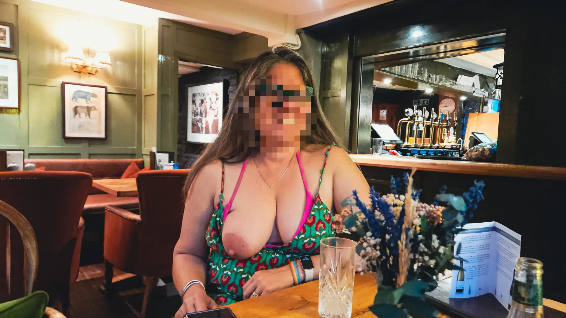 The pub had books (and boobs), that makes it a library right? 