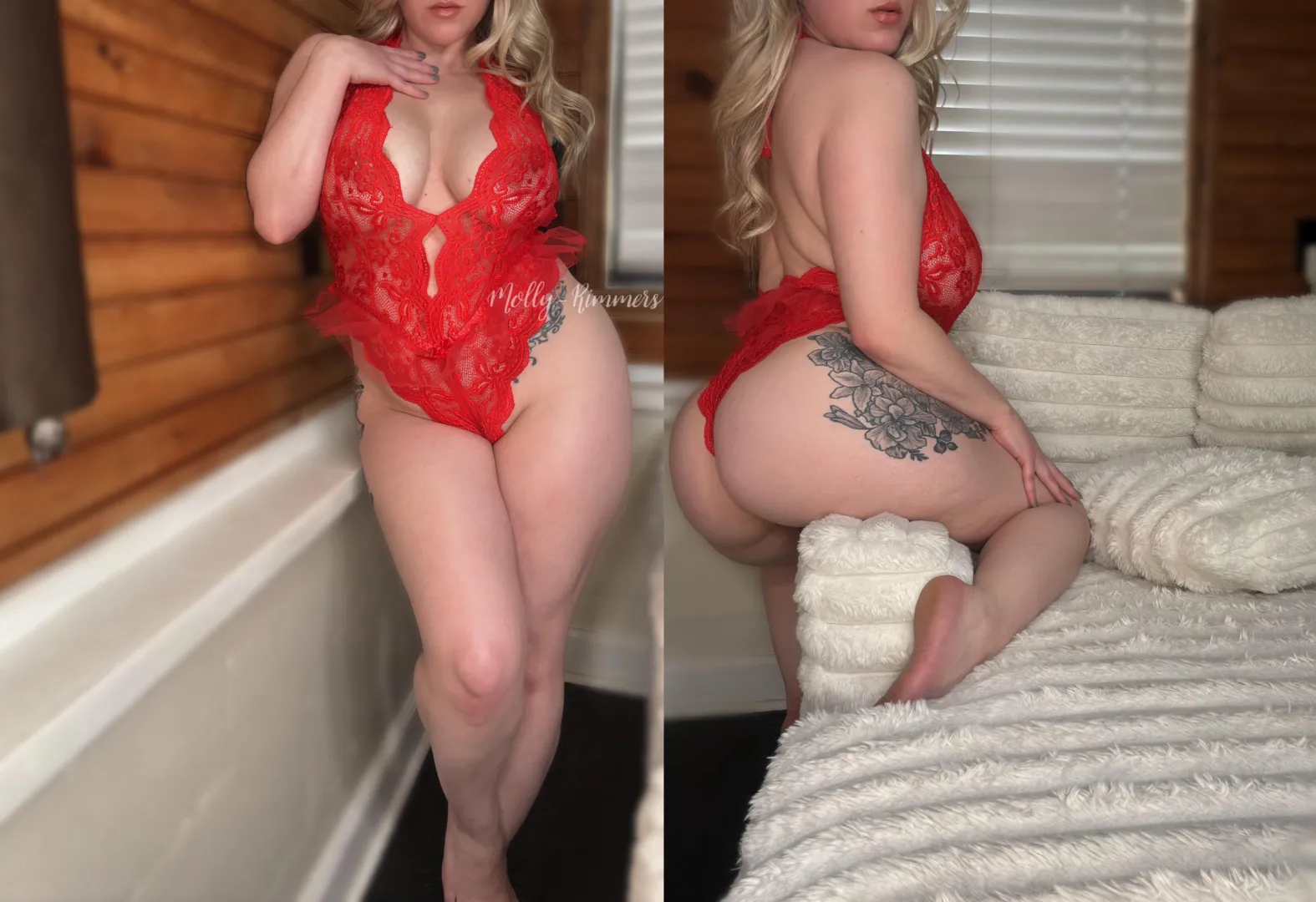 The ruffles on this sexy little teddy make me feel like a queen.