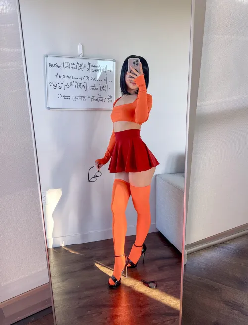 The thigh highs stay on even when I'm bended over