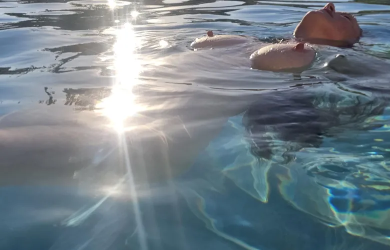 The water was a little cold