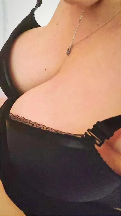 There is something hot in this black bra