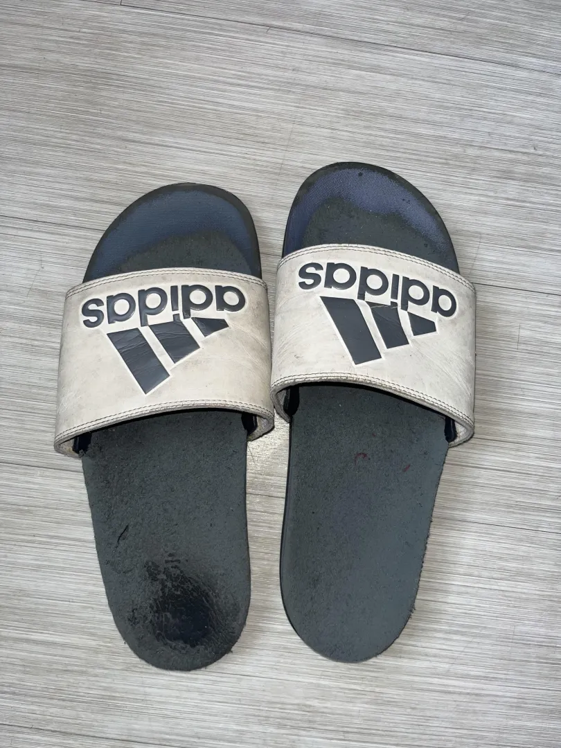 These sandals have literally been through hell and back but they’re still holding strong :) bf’s slides