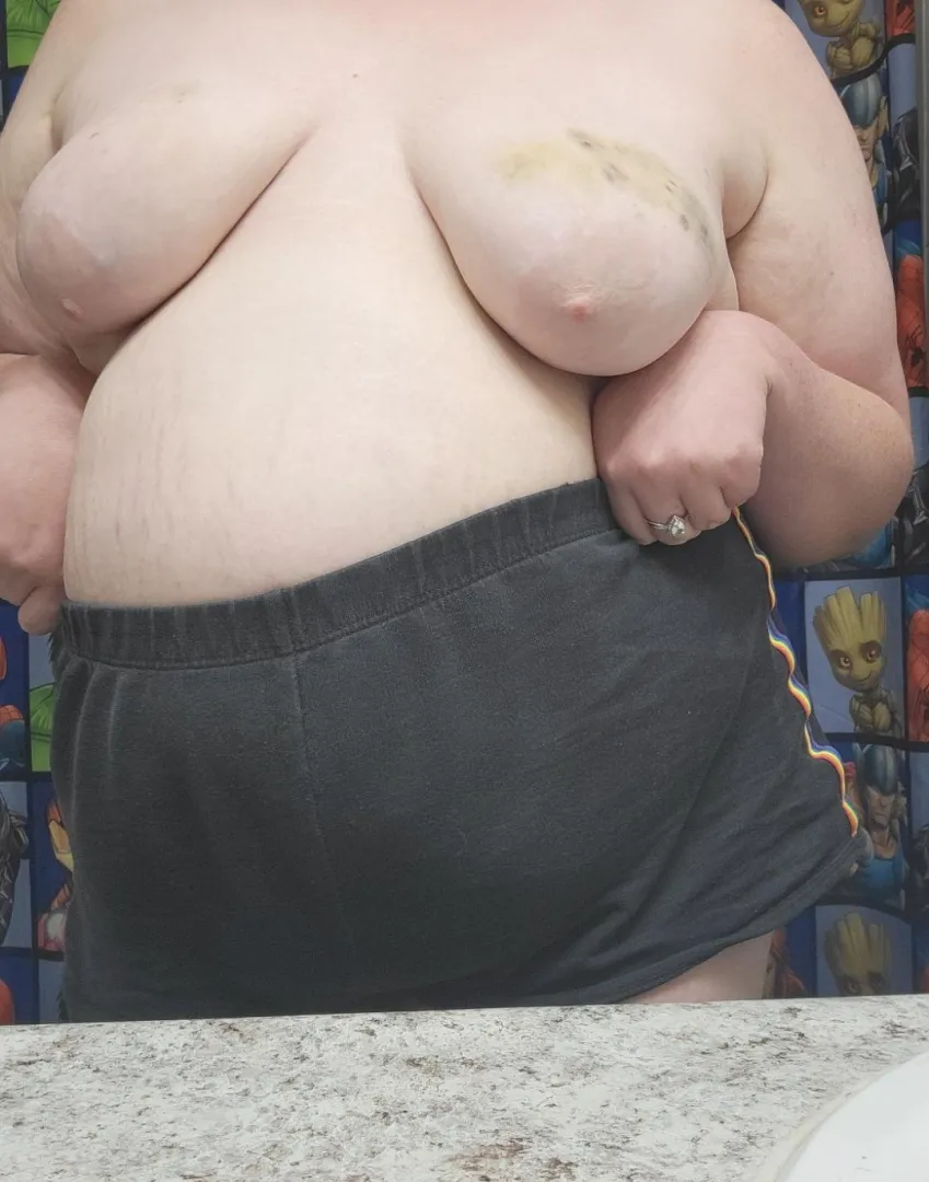 Thinking maybe I should be a brat so he'll mark my tits some more ✨️