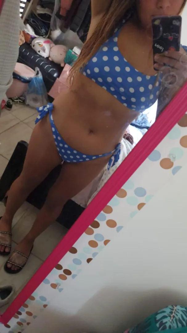 This is my wife, she wants to have enough compliments for her to wear micro bikinis, let her know,