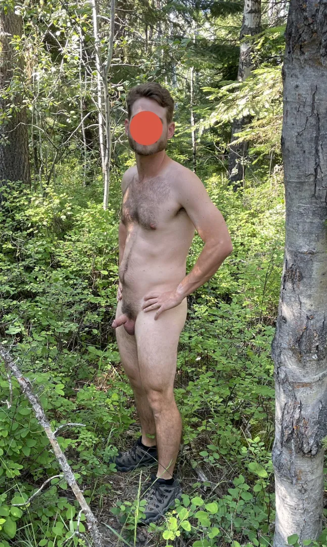 This Valentine’s Day, I left my clothes in the woods and went for a walk with my camera tripod. And a man caught me while completely naked. Want to see?