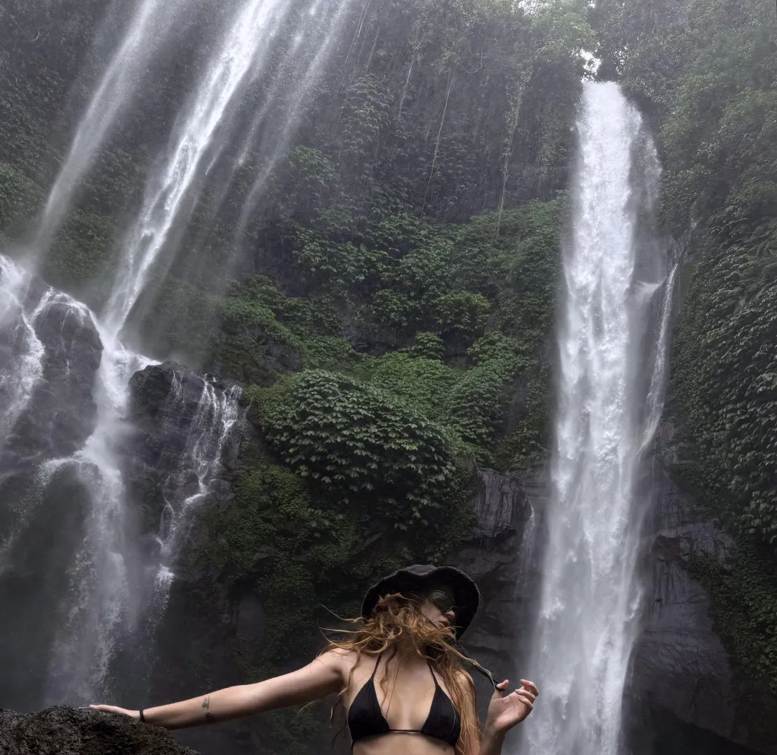 This waterfall needs something bigger than my tits to compare them to