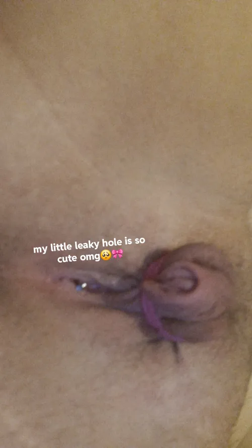 Tied up my greedy clit and labia