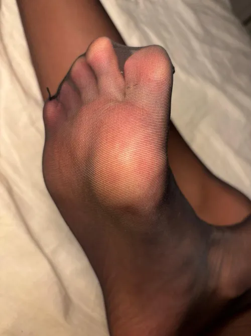 Toes in hose indeed.