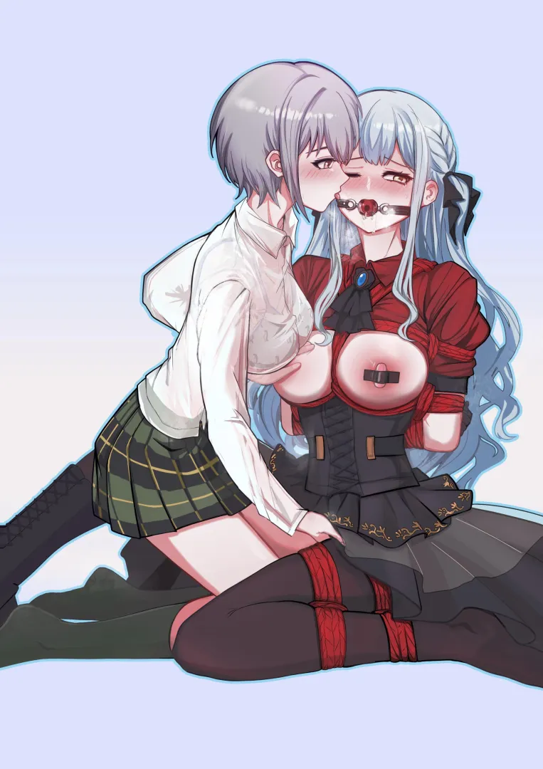 Tomori with Sakiko bound and gagged [BanG Dream!] (turtleheart5)