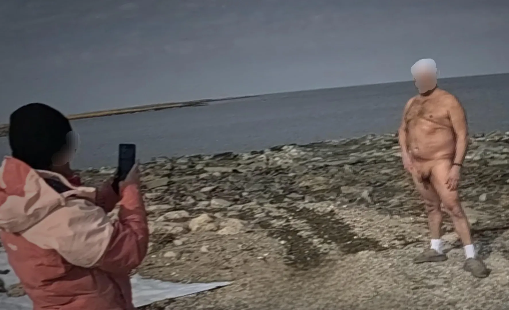 Too cold for my girlfriend but enjoys being my photographer !