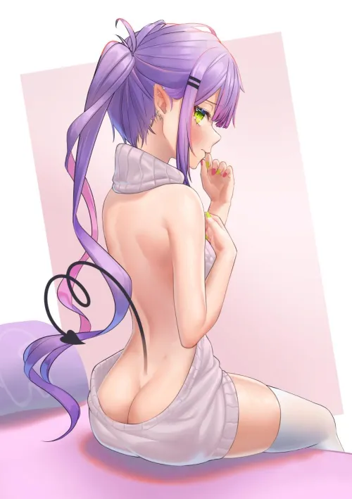 Towa in virgin killer sweater