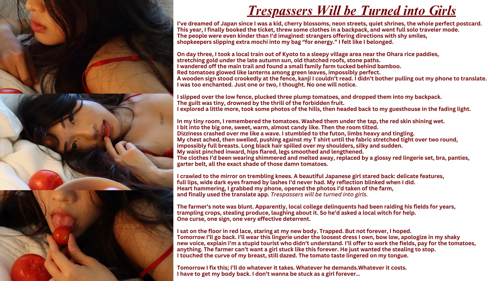 Trespassers Will be Turned into Girls