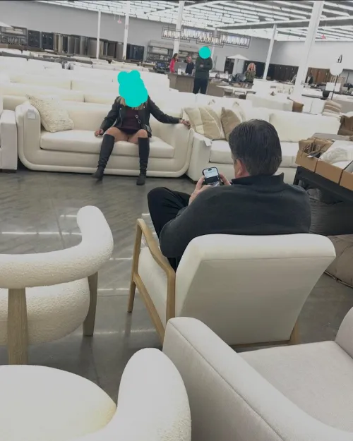 Tried a little flashing while furniture shopping….