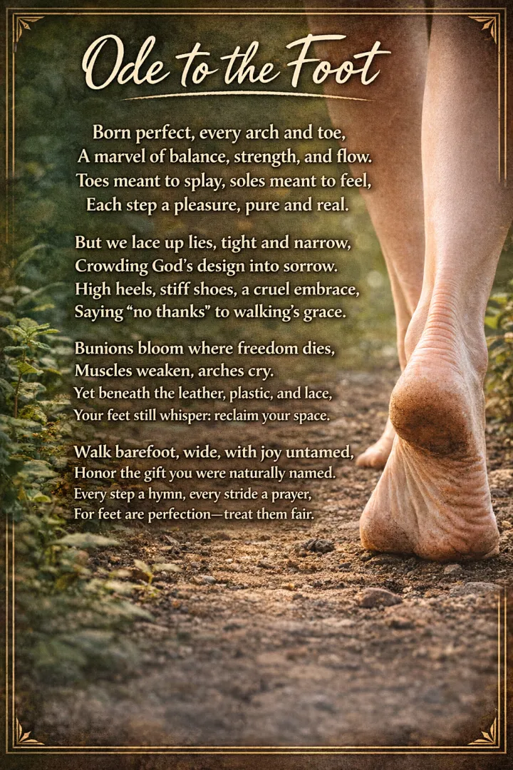 True foot deformities are very rare, Ode to the Foot.