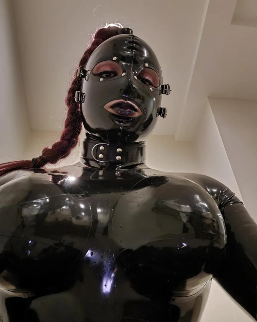 Trying a new selfie angle... I think it makes my rubber bimbo tits look bigger