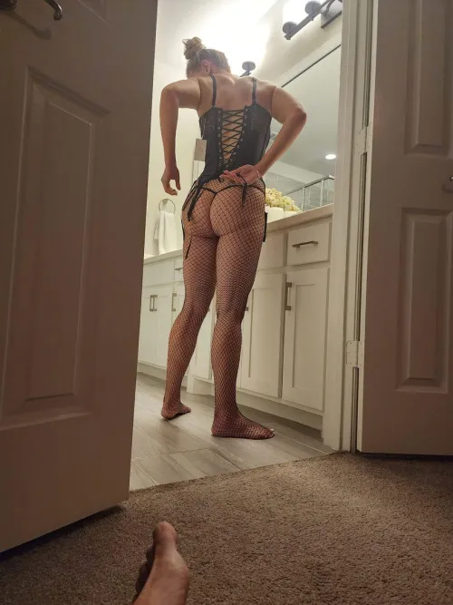 Trying on a playtime outfit for the weekends planned fun with the hubby and a friend of his :)