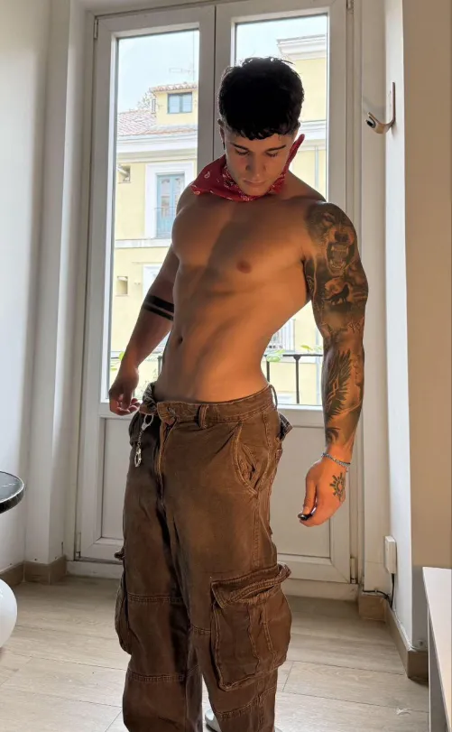 Trying on new outfits