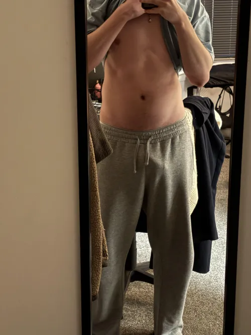 Trying to hide it for the gym