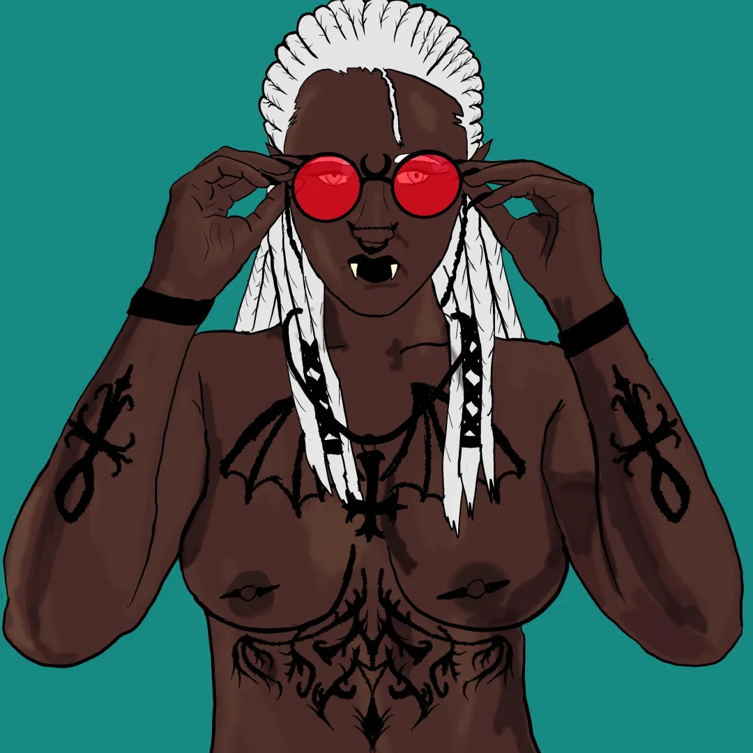 Vampire with Red Sunglasses by Me [OC]