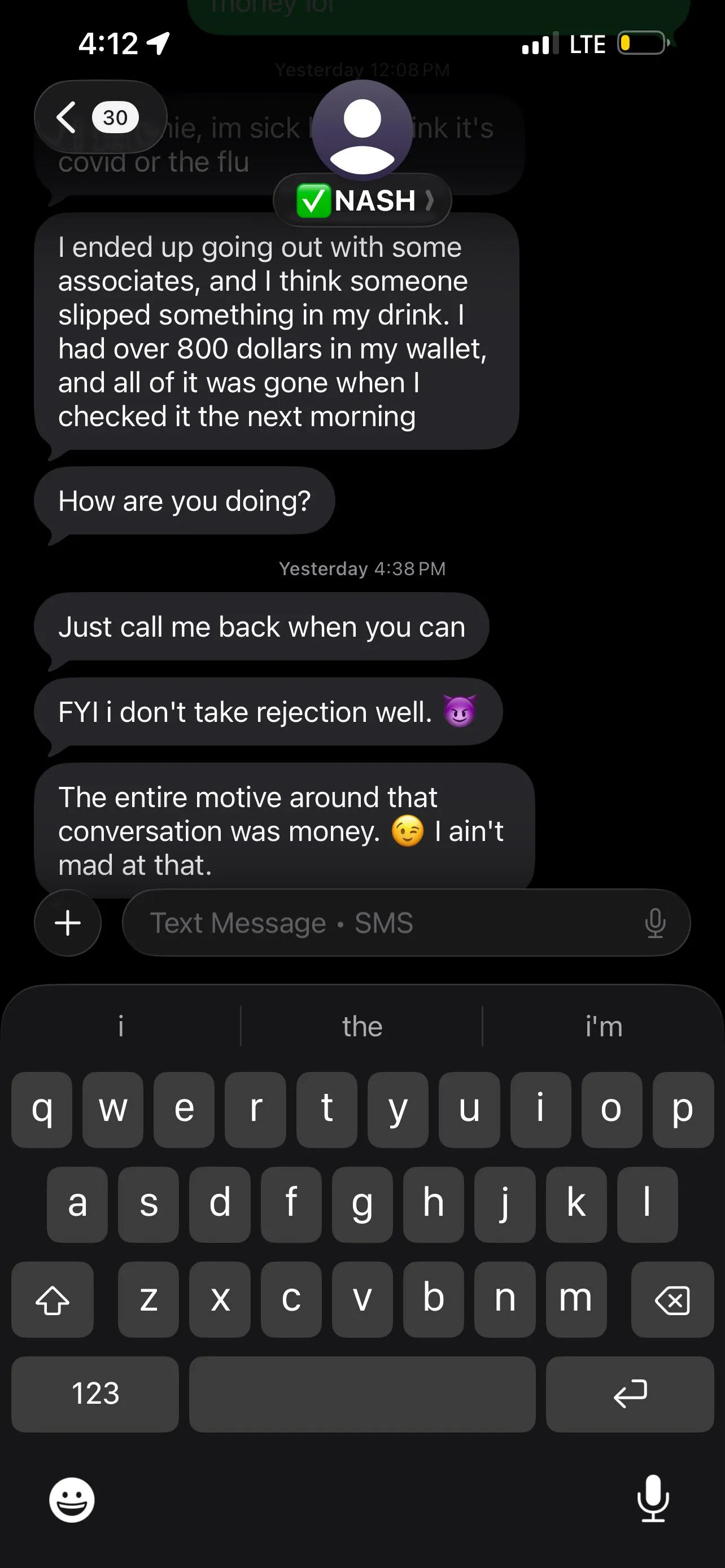 venting—- HORRID GREAT PAYING CLIENT I DROPPED